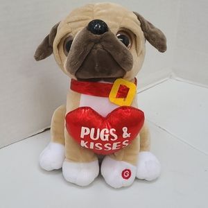 Pug sing and dance rebel just for kicks plush dog